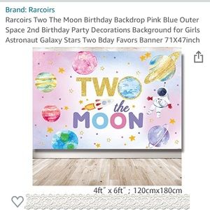 Used one time girls Two the Moon party supply bundle